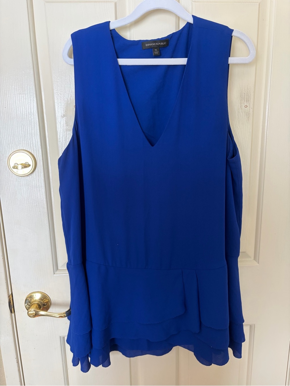 Banana Republic Cobalt Blue Sleeveless Blouse